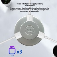 Druckverschluss-Metall-USB-Steckdose mit integrierter vertikaler Multifunktions-Steckdosenleiste für Kücheninseln