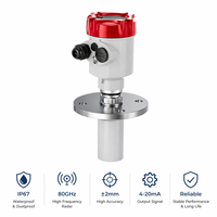 Capteur de niveau radar 80 GHz avec sortie RS485 Modbus RTU 20 mA pour centre de données, refroidissement liquide, CDU, réservoir de liquide de refroidissement