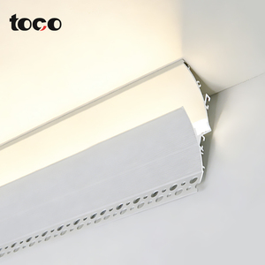 Profilé LED en aluminium double face pour plafond, plinthe et corniche, avec fente réfléchissante pour éclairage indirect de salon - Product Image 1