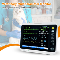 Monitor Multiparamétrico Veterinario Portátil Recargable con Pantalla Táctil para Signos Vitales de Emergencia y Presión Arterial en Hospitales de Animales