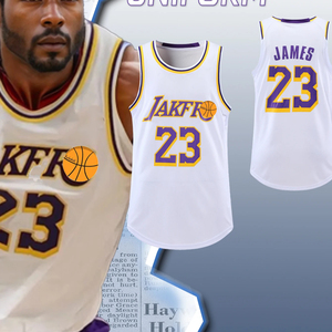 Ensemble de survêtement de basketball classique rétro jaune et violet respirant 100% fibre de bambou - Violet Or Dynastie Fan Équipement sportif <span class=keywords><strong>YONO</strong></span> - Product Image 1