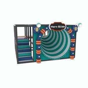 Nouveau design populaire enfants toboggan klaxon sur le thème des manèges amusants en fibre de verre pour aire de jeux intérieure école parc d'attractions éducatif en plastique - Product Image 4