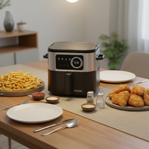 Nouvelle Friteuse à Air Rotative 2-en-1 6L <span class=keywords><strong>Four</strong></span> Électrique Sans Huile Freidora De Aire Contrôle Numérique Intelligent Écran Tactile Cuisinière Moderne - Product Image 3