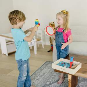 מליסה ודאג להקה בקופסה - תופים ומקלילים מבמבוק, סט כלי נגינה 10 חלקים - Product Image 6