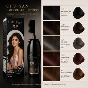 Crema de Coloración Capilar Rojo Vino Vibrante Chuyan - Tonos Borgoña Intensos - Pigmento de Larga Duración para Amantes de la Moda - Product Image 4