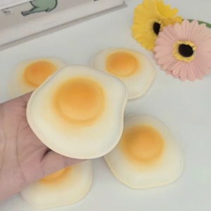 Kawaii <b>Squeeze</b> Toy PU Material Simulate Fried Egg Squishy Slow Rebound Stress Relief Toy for Kids Teens Adults - Product Image 4
