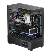 Étuis de PC de jeu Offres Spéciales étuis de PC de jeu tour moyenne avec ventilateurs RVB verre sur le panneau avant ordinateur de bureau