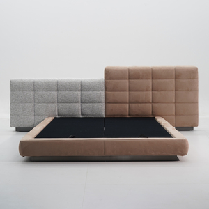 Moderno <span class=keywords><strong>Letto</strong></span> Matrimoniale/King Size in Legno di Pino Massiccio, Lussuoso, Imbottito e Trapuntato, Minimalista, con Base a Molle per <span class=keywords><strong>Camera</strong></span> <span class=keywords><strong>da</strong></span> <span class=keywords><strong>Letto</strong></span> - Product Image 1