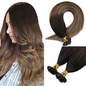 Extensiones de cabello de punta plana para mujer, cabello remy Virgen de la mejor calidad, calidad de salón, oferta con fu sion - Product Image 2