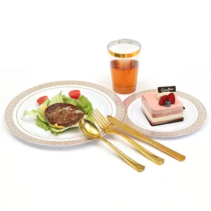 लक्जरी घर क्रॉकरी सलाद पैड मुद्रण डिनर सेट कस्टम शादी प्लेटें चीनी चीनी मिट्टी के बरतन चीनी मिट्टी बर्तन सेट Tableware