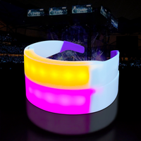 Bandeau LED RVB 15 couleurs avec logo personnalisé, télécommande, style rétro/anime, lumière vive pour concerts, fêtes, promotionnel