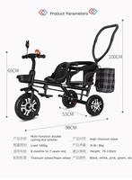 Offre Spéciale Poussette Double Pas Cher Aéroport Chariot 2 Bébé Chariot Double Poussette Infantile Poussette Jumeaux Pour 0-3 Ans