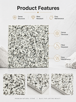 Fournisseur direct d'usine, carrelage moderne en granit blanc tressé, durable, écologique, léger, sûr, taille personnalisée, extra-large