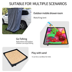 Rettangolo all'ingrosso pieghevole pvc tessuto acrilico scarico bagno auto rv lato <span class=keywords><strong>campeggio</strong></span> <span class=keywords><strong>kit</strong></span> doccia con base del pavimento e parete - Product Image 5