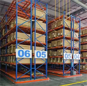 VNA rất hẹp lối đi Pallet chọn lọc Kệ rất hẹp làn đường kim loại kệ lưu trữ mật độ cao đi kèm với xe nâng 3 chiều