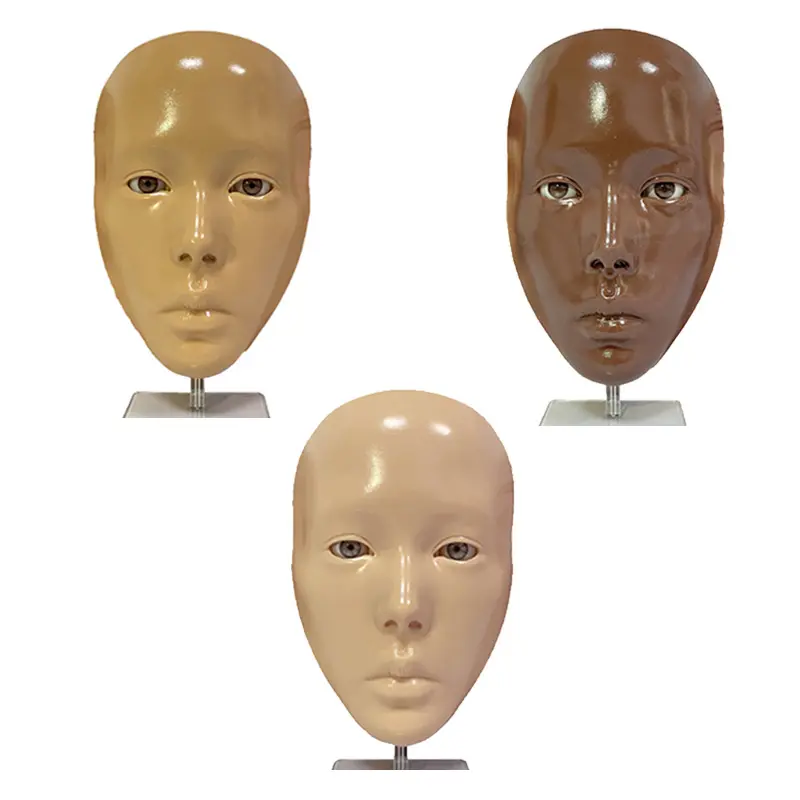 Silicone makeup practice board female face dummy for makeup 3d makeup practice face