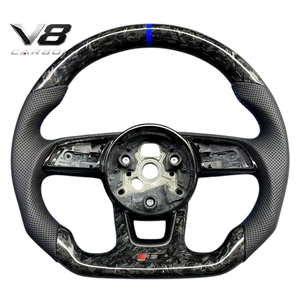 Volant sport racing en fibre de carbone véritable, accessoires auto modifiés pour A3 S3 <span class=keywords><strong>RS3</strong></span> 8V 8Y, style racing, V8carbon. - Product Image 2
