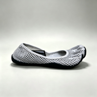 Sepatu Barefoot Lima Jari Wanita, Sepatu Flat Balet Berbahan Mesh Bernapas, Ringan, Kasual untuk Luar Ruangan, Alas Kaki Fitness Musim Panas