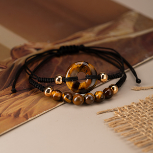 Bracelet <span class=keywords><strong>Feng</strong></span> <span class=keywords><strong>Shui</strong></span> Bracelet en agate de pierres précieuses naturelles Boucle Donut Chakra Pierre Perles Bracelet Bonne Fortune Richesse Amour Bijoux - Product Image 5