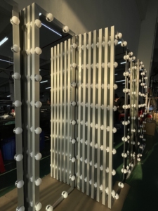 US Stocks Free Dressing Standing LED Espejo de piso de cuerpo montado en la pared de gran tamaño de longitud completa con bombillas para dormitorio - Product Image 4