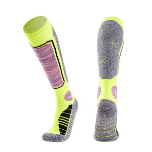 Unisex Professional Winter Ski Socks Thick Terry Cushion Warm High Calf Combed Cotton <b>One</b> Size Fits <b>All</b> for Snowboarding Hiking - Product Image 2