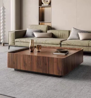 Meubles de salon haut de gamme, table basse en bois, table basse en noyer de haute qualité personnalisable et ensemble de meuble TV