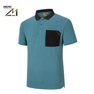 เสื้อโปโลแขนสั้นผู้ชาย A-1 ผ้าโพลีเอสเตอร์ 100% ทอแบบเรียบ แห้งเร็ว ระบายอากาศดี เหมาะสำหรับใส่ทำงานลำลองหรือเล่นกอล์ฟ - Product Image 3