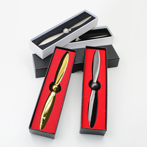 Chất lượng cao mạ bạc hợp kim kẽm hãng hàng không Quà tặng khuyến mãi 3D cánh quạt văn phòng thư mở dao cắt có thể 360 xoay - Product Image 4