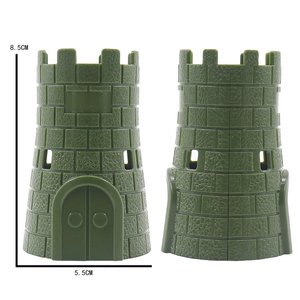 Blocs de construction en briques MOC de <span class=keywords><strong>château</strong></span> médiéval, modèle en plastique pour les pièces et accessoires de soldats militaires de la Seconde Guerre mondiale - Product Image 3