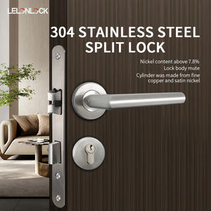 Poignée à levier creuse tubulaire en acier inoxydable à Angle droit simple Passage chambre intimité salle de bain poignée de porte - Product Image 4