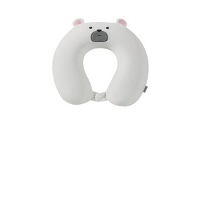 Almohada de Viaje en Forma de U de Espuma Viscoelástica Bear, Blanca, Portátil, para Siesta y Comodidad - Product Image 1