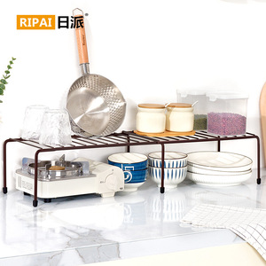 ชั้นวางของในครัว Ripai 2 ชั้นอเนกประสงค์ สำหรับจัดเก็บจาน ชาม และเครื่องเทศ ใช้บนเคาน์เตอร์ได้ - Product Image 1