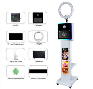 Cabina de Fotos con Pantalla Táctil y Soporte de Pie para Almacén en Europa, Cabina de Fotos para Fiestas con Cámara DSLR y Opción de Impresora - Product Image 3