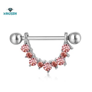Anillos <span class=keywords><strong>de</strong></span> pecho <span class=keywords><strong>de</strong></span> herradura <span class=keywords><strong>de</strong></span> lujo, estilo perforado, totalmente adornados con cristales brillantes, <span class=keywords><strong>de</strong></span> metal que no se desvanece, para hombre y <span class=keywords><strong>mujer</strong></span>, estilo urbano, decoración llamativa. - Product Image 6