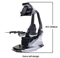Poste de travail inclinable à gravité zéro J20 Trex, cockpit de jeu, cockpit informatique, haut-parleurs, support à dossier haut, fonctionnement automatique complet.
