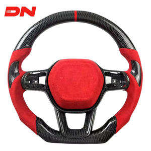 Volant en cuir carbone de style sport personnalisé pour Honda CRV HR-V <span class=keywords><strong>Civic</strong></span> 11ème Type R FL5 SI Acura Integra Fit - Product Image 1