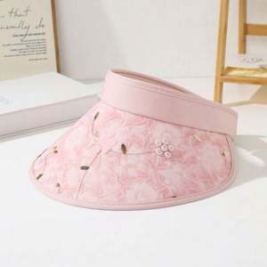 Casquette de sport unisexe style dessin animé avec broderie 3D florale, visière anti-UV à large bord, respirante, vente en gros - Product Image 6