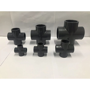 موصل رباعي الاتجاه DIN قياسي عالي الجودة من كلوريد البولي فينيل DN65 2-Inch UPVC متساوي عبر توريد الجودة - Product Image 4