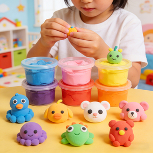 ดินน้ำมันสำหรับเด็ก ชุดทำสไลม์นุ่มพิเศษ น้ำหนักเบา ของเล่น DIY วัสดุสำหรับทำขนม ดินปั้น ดินเหนียวแห้งเร็ว - Product Image 1
