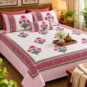 Juego de sábanas de algodón al por mayor con diseño impreso, fundas de almohada de tela suave para dormitorio, hogar, hotel, suministro de ropa de cama - Product Image 4