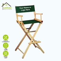 Chaise de Réalisateur Pliable et Portable Tendance, Hauteur Réglable Professionnelle, Cadre en Bois, Siège en Toile pour la Photographie en Studio