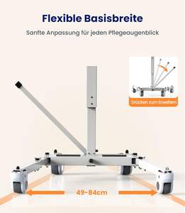 Ascenseur de transfert de patient pliable électrique assis à debout aide à la mobilité support réglable pour les personnes âgées utilisation des soins infirmiers à domicile - Product Image 4