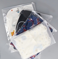 Sacs à fermeture éclair givrés personnalisés en CPE refermables pour vêtements, chaussettes et t-shirts