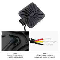 Lampe de travail carrée LED rouge pour voiture 24V 126W IP67 étanche 4000 Lumens en aluminium, nouveau style tendance