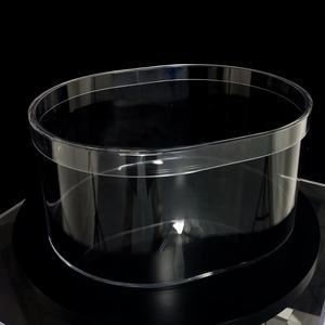 Caja de acrílico Saint esmerilada ovalada vacía personalizada OEM con nombre Acrílico - Product Image 3