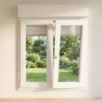 Fenêtre coulissante en PVC à double vitrage trempé avec cadre en plastique moderne pour hôtels