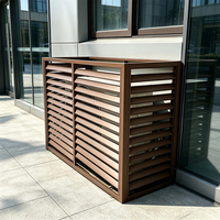 Cache-climatiseur à persiennes en aluminium pour immeuble de bureaux de grande hauteur, projet commercial et d'ingénierie, résistant à la pluie, imperméable et durable