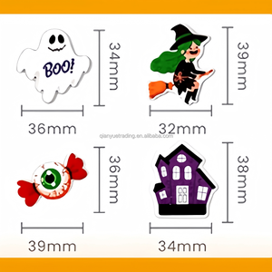 Etiquetas 3D al por mayor para azúcar glas de Halloween, decoración de pasteles de dibujos animados en forma sólida, <span class=keywords><strong>ingredientes</strong></span> de decoración para panadería para fiestas - Product Image 3