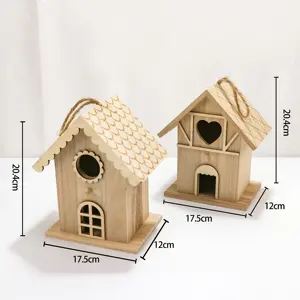 Mini di Legno Birdhouse Kit di Case di Uccelli per Dipingere e Decorare per I Bambini di Arti e Mestieri o Giardino Progetti