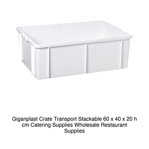 <b>Stackable</b> Transport <b>Box</b> 60 × 40 × 20 h cm, 1924 g, without Lid Giganplast - Product Image 2